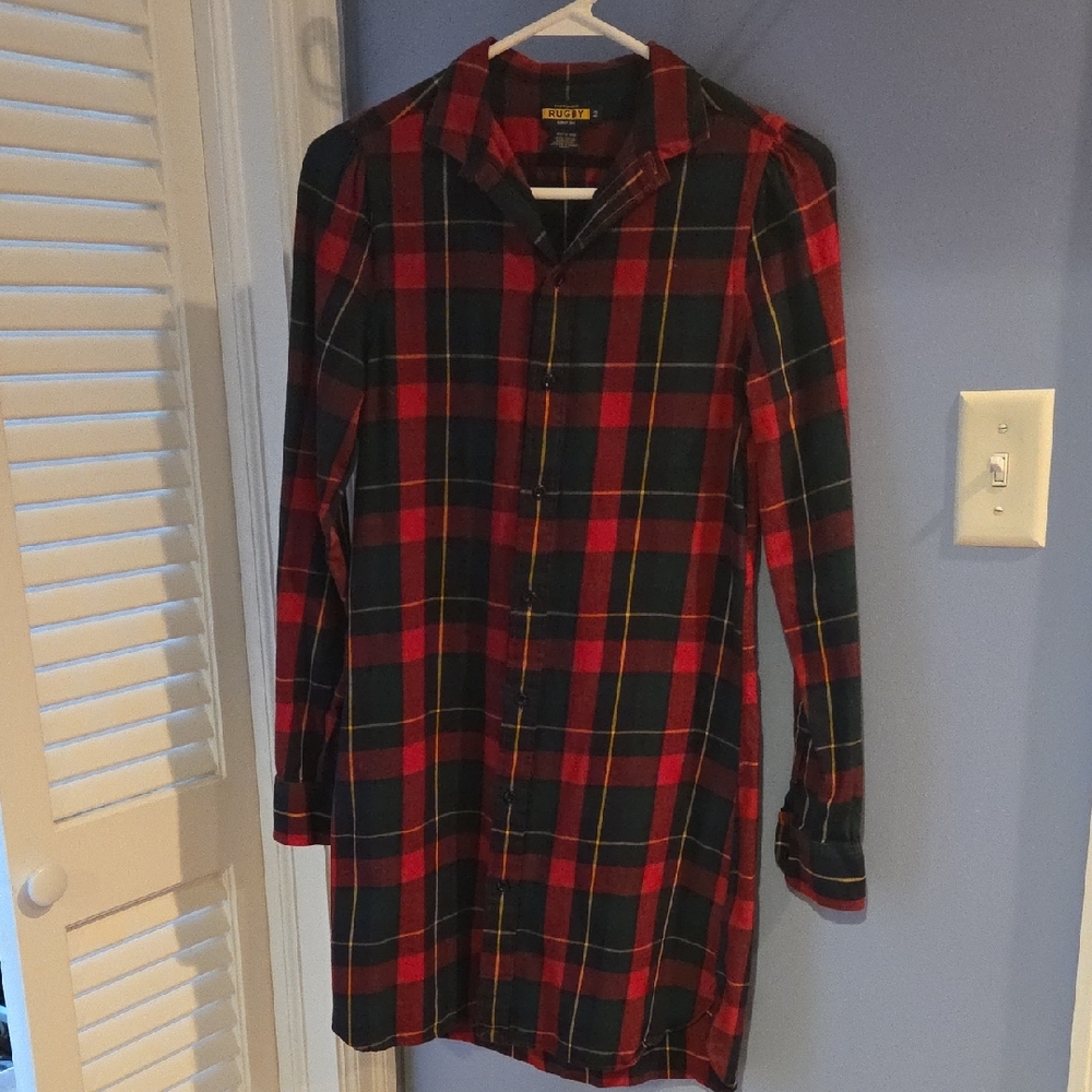 Rugby Ralph Lauren Red and Black Plaid Mini Dress